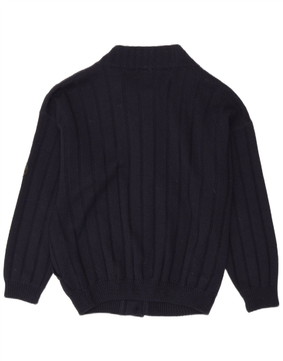 Vintage herre cardigan sweater XL marineblå jomfruuld