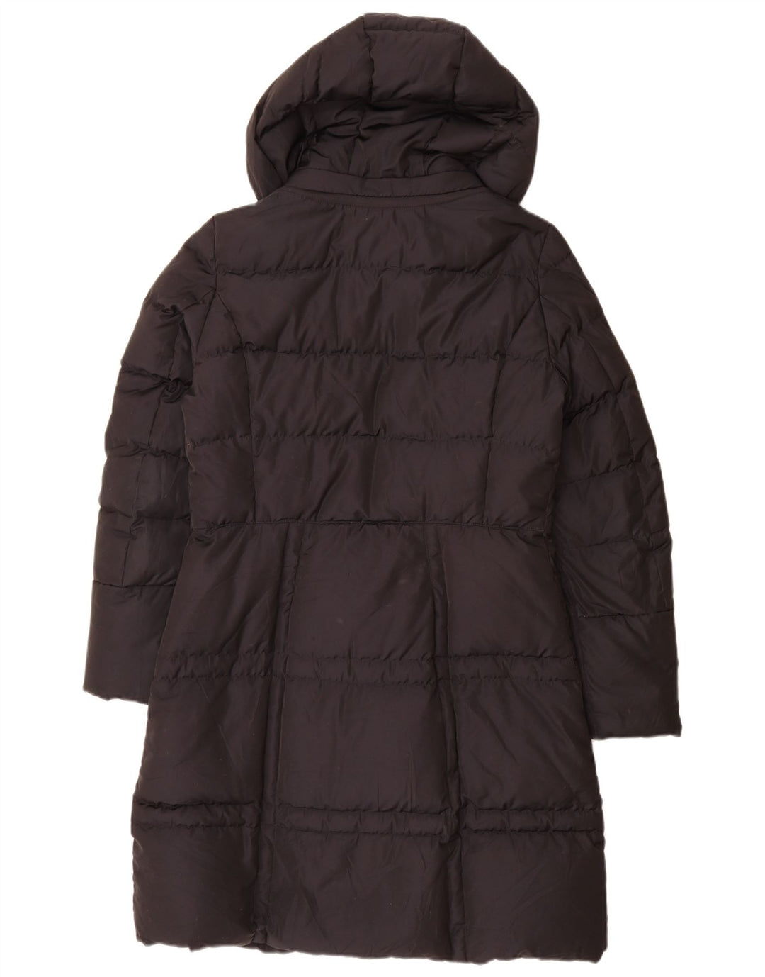 Geox Polstret frakke med hætte til kvinder UK 12 Medium Sort Polyester