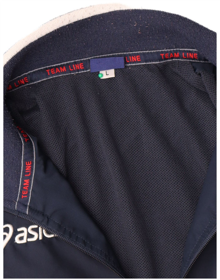 Asics Træningsdragt til mænd, topjakke, stor marineblå polyester