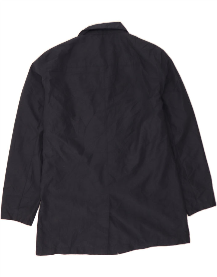 JACK & JONES Mens Overcoat UK 42 XL Navy Blue Polyester Vintage Jack & Jones and Second-Hand Jack & Jones from Messina Hembry 