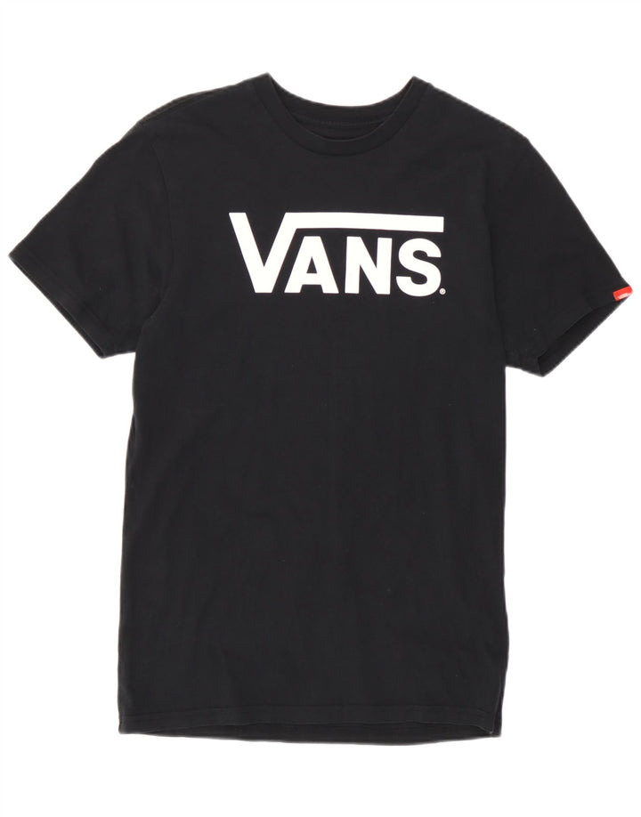 Vans Herre Klassisk Grafisk T-Shirt Top Lille Sort Bomuld