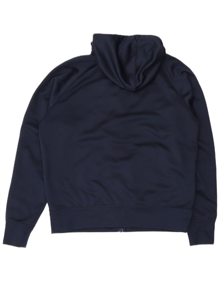 Nike Hættetrøje med lynlås til mænd Large Navy Blue Colourblock Polyester