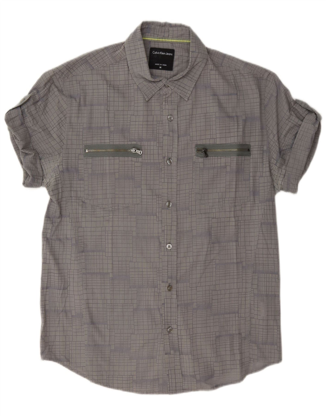 Calvin Klein Jeans Herreskjorte Medium Grey Ternet bomuld