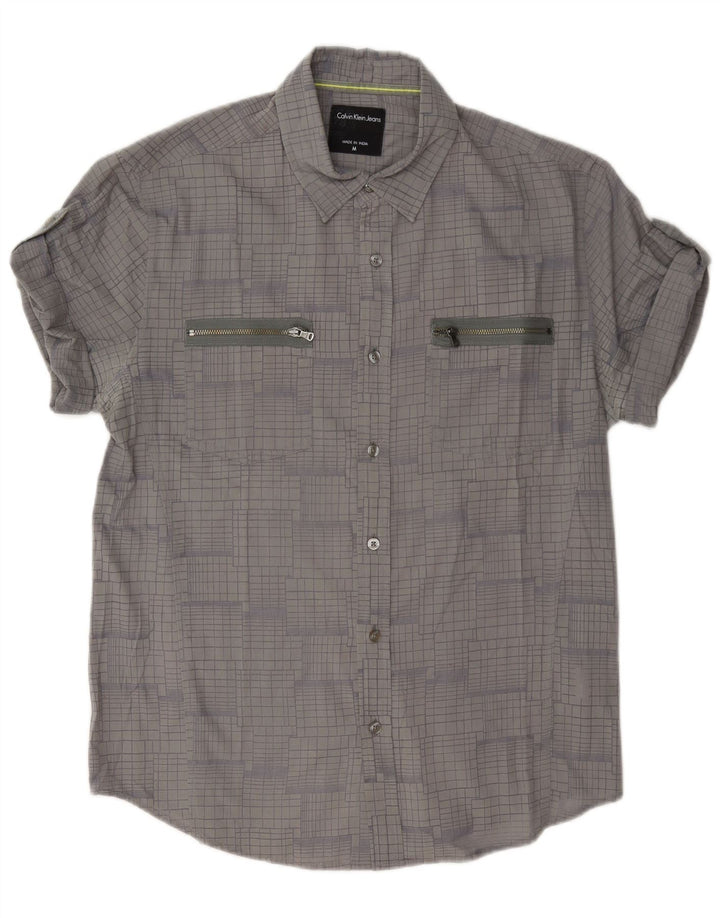 Calvin Klein Jeans Herreskjorte Medium Grey Ternet bomuld