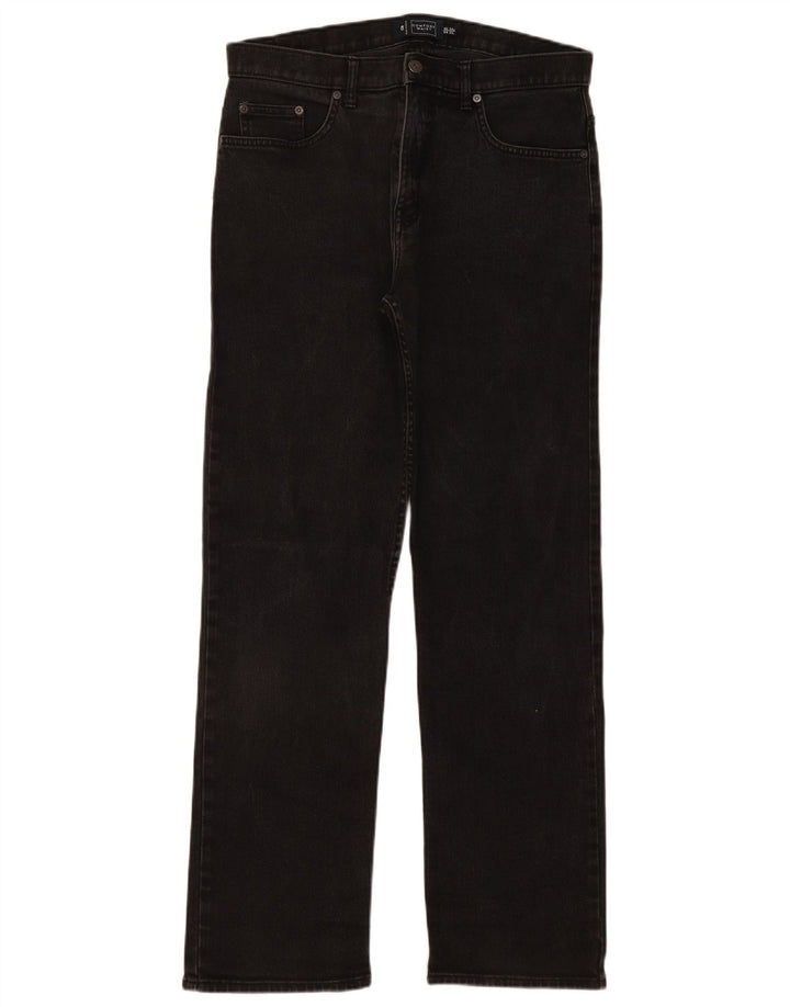 Marks & Spencer Straight Jeans til mænd W34 L33 Sort bomuld