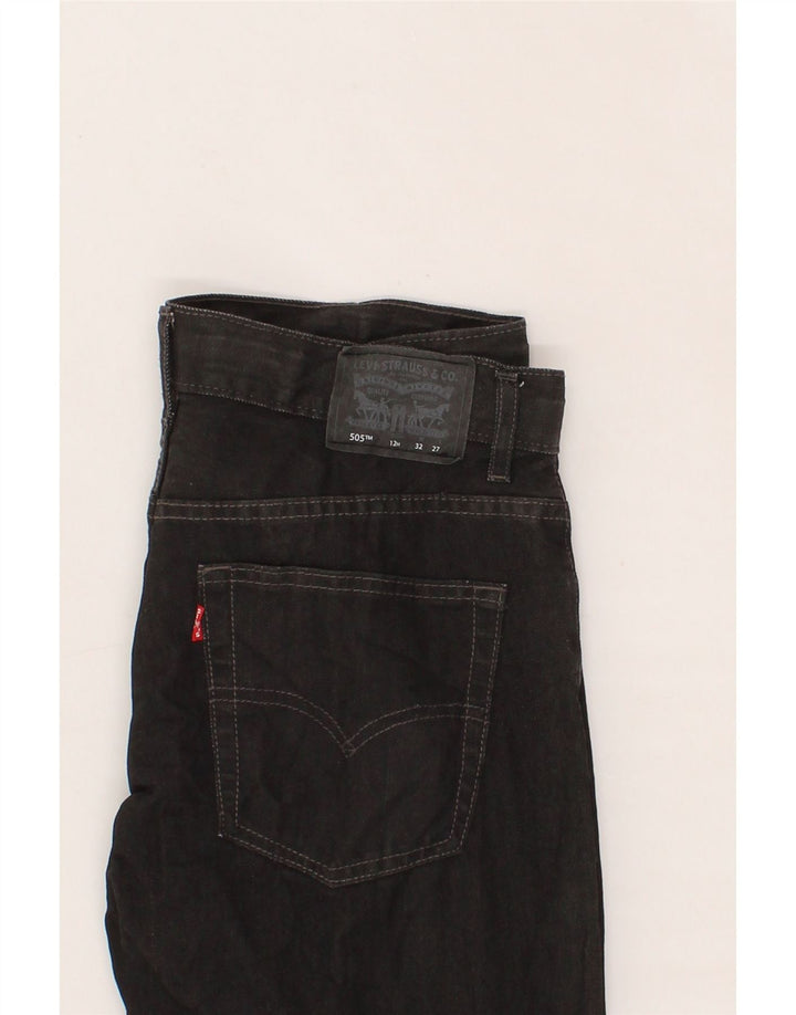 LEVI'S Womens 505 Straight Jeans US 12 Large W32 L27 Black Cotton Vintage Levi's and Second-Hand Levi's from Messina Hembry 