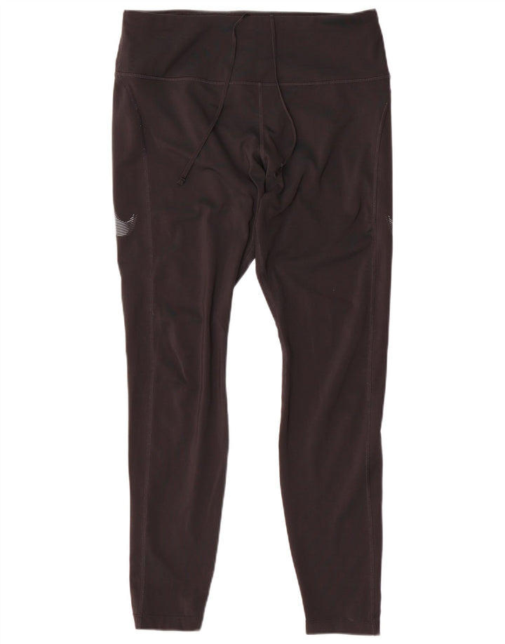 Nike Dame Grafiske Leggings UK 14 Large Sort Polyester