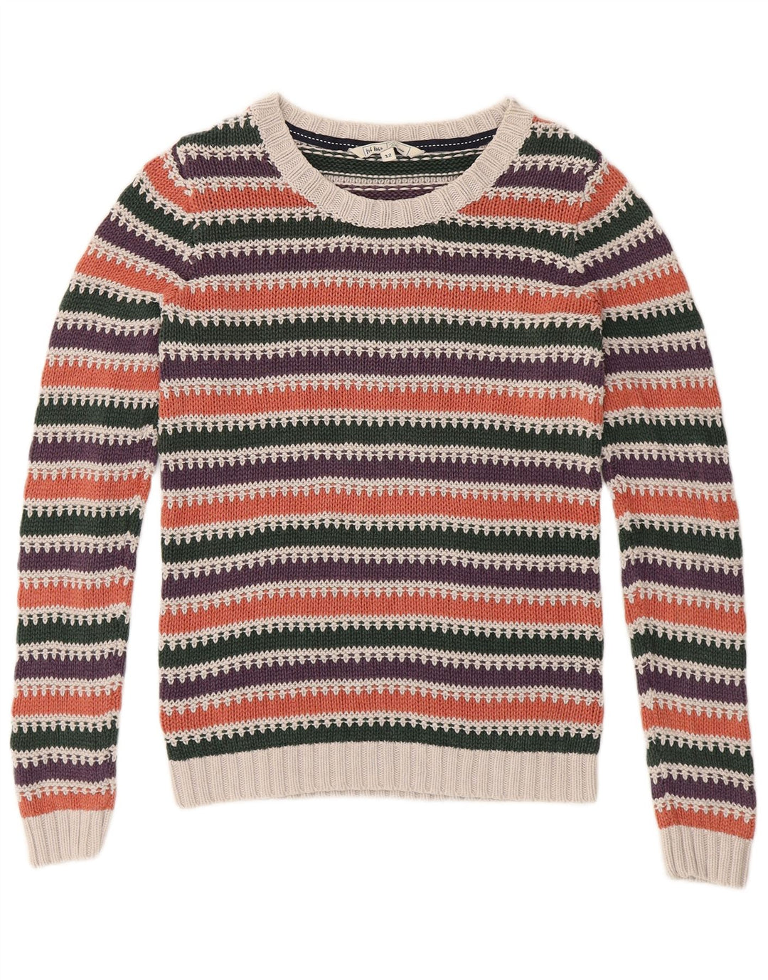 FAT FACE Womens Boat Neck Jumper Sweater UK 12 Medium Multicoloured