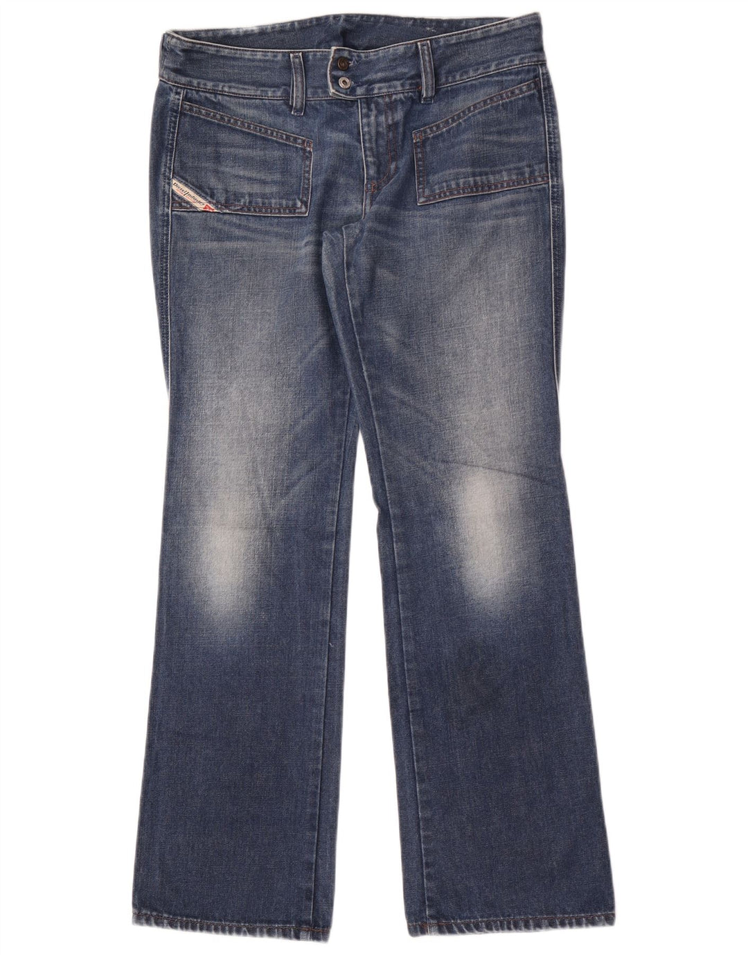 Diesel Dame Bootcut Jeans W32 L32 Blå Bomuld