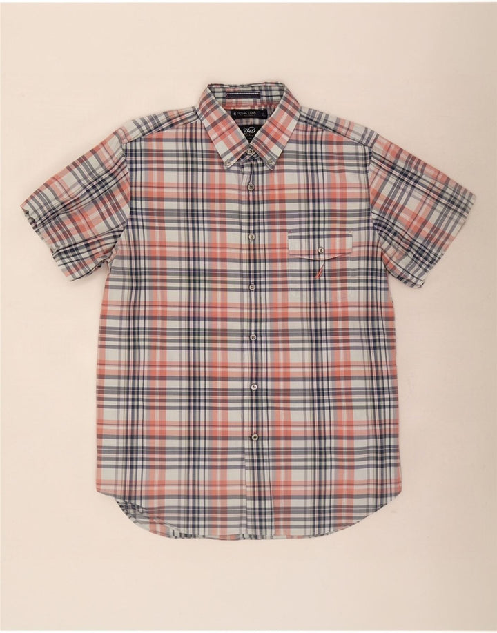 Nautica kortærmet herreskjorte Stor flerfarvet ternet bomuld