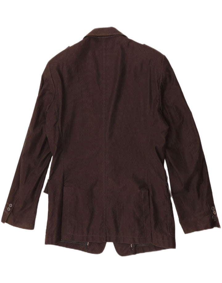 Zara Herre Military 2-knaps blazerjakke EU 54 XL Brun bomuld