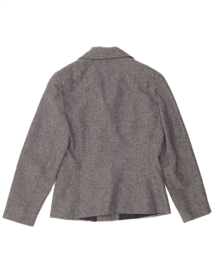 Max & Co. Dame 4-knaps blazerjakke UK 10 Lille grå polyester