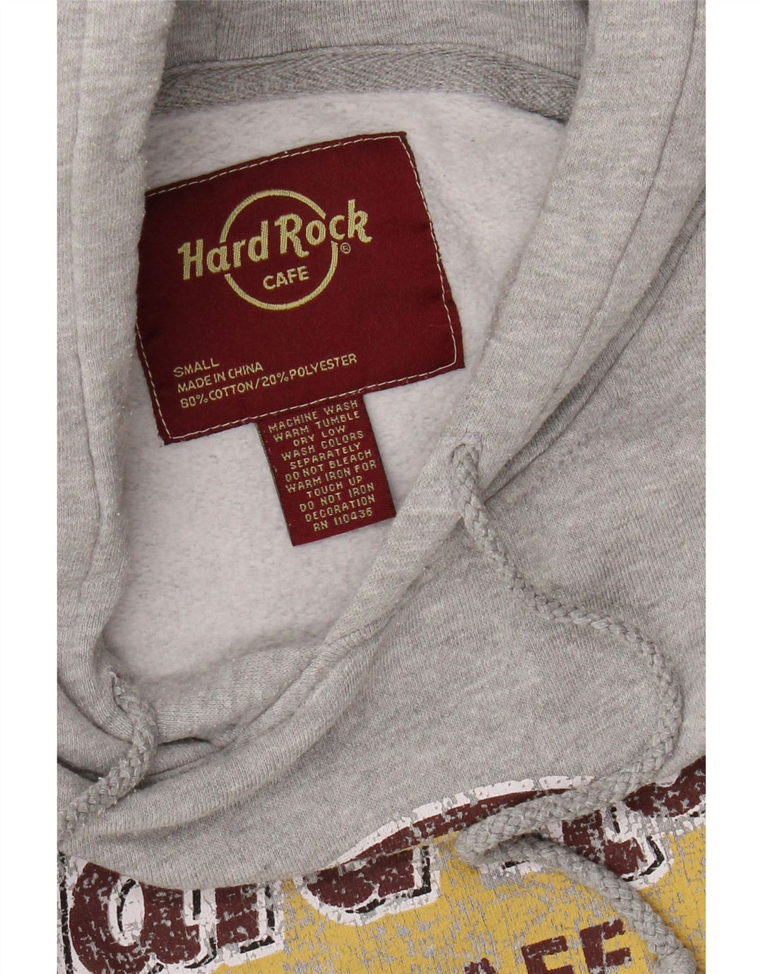 Hard Rock Cafe Dame New York Hoodie Jumper UK 10 Small Grey Cotton