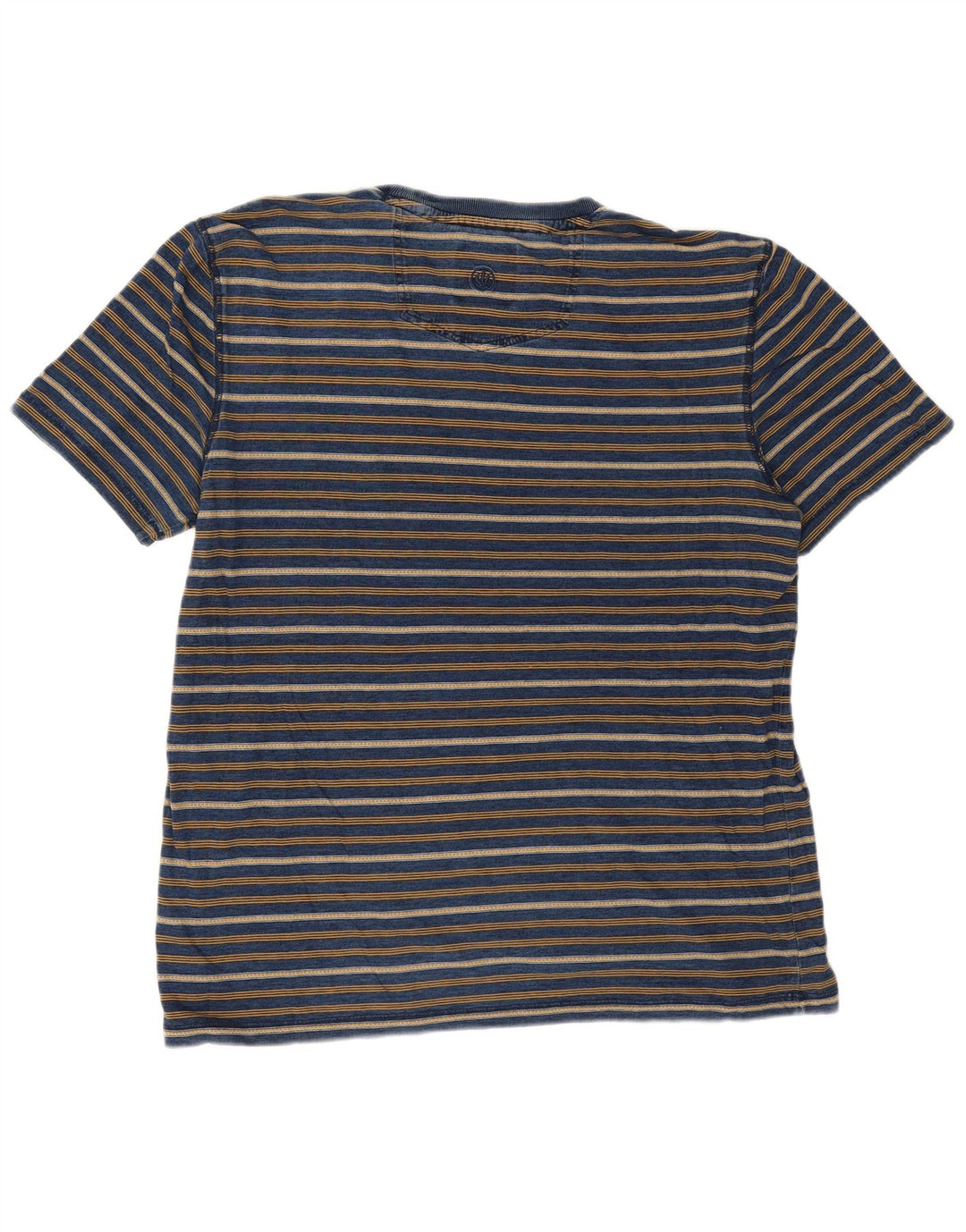 Fat Face Herre T-Shirt Top Stor Blå Stribet Bomuld