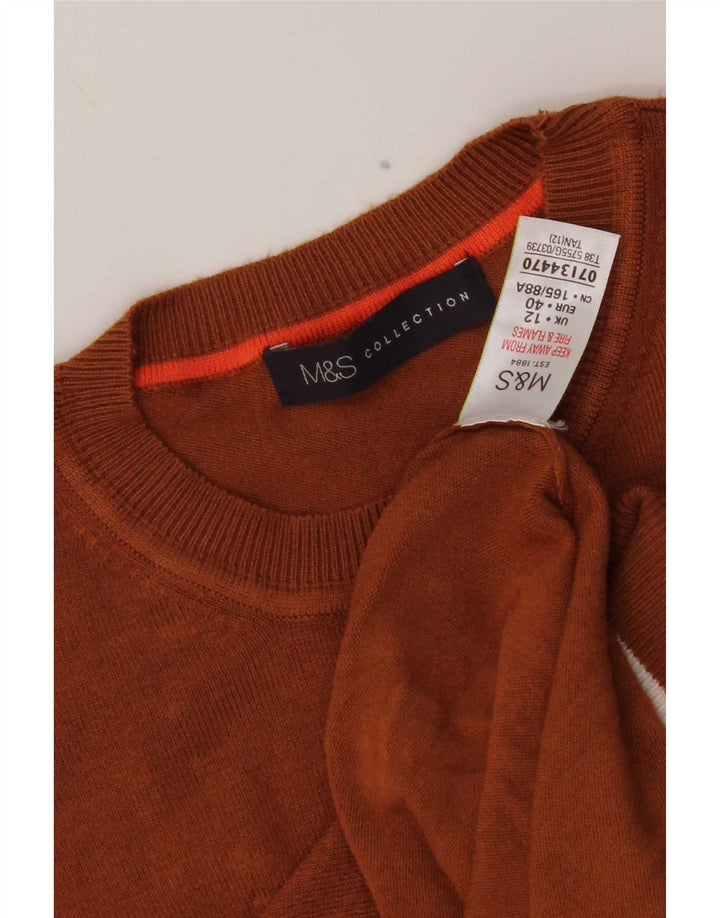 Marks & Spencer Dametrøjetrøje med rund hals DK 12 Medium Brun
