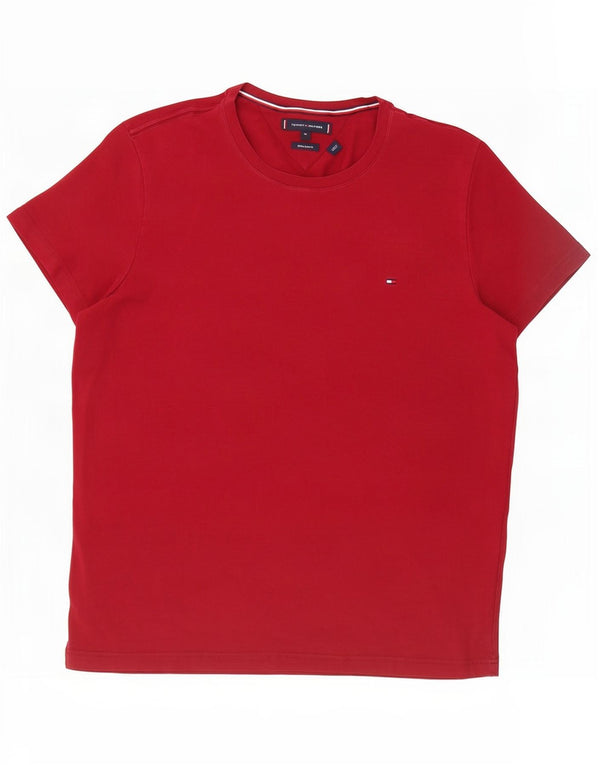 Tommy Hilfiger Herre Extra Slim T-Shirt Top XL Rød Bomuld