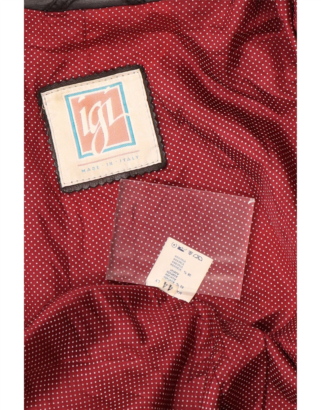 Vintage dame læderjakke IT 44 Medium Sort