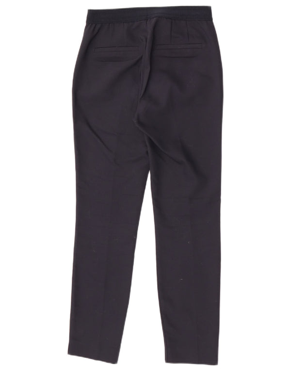 Zara Dame Skinny Chino Bukser XS W24 L27 Marineblå Bomuld