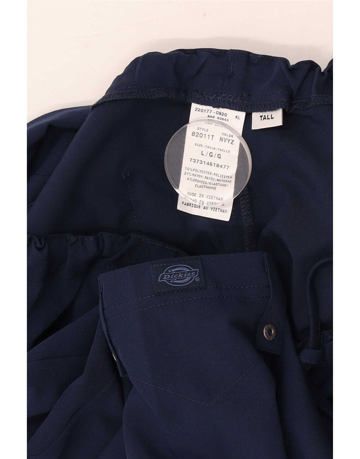 Dickies Dame Straight Cargo Bukser Large W34 L33 Navy Blue Polyester