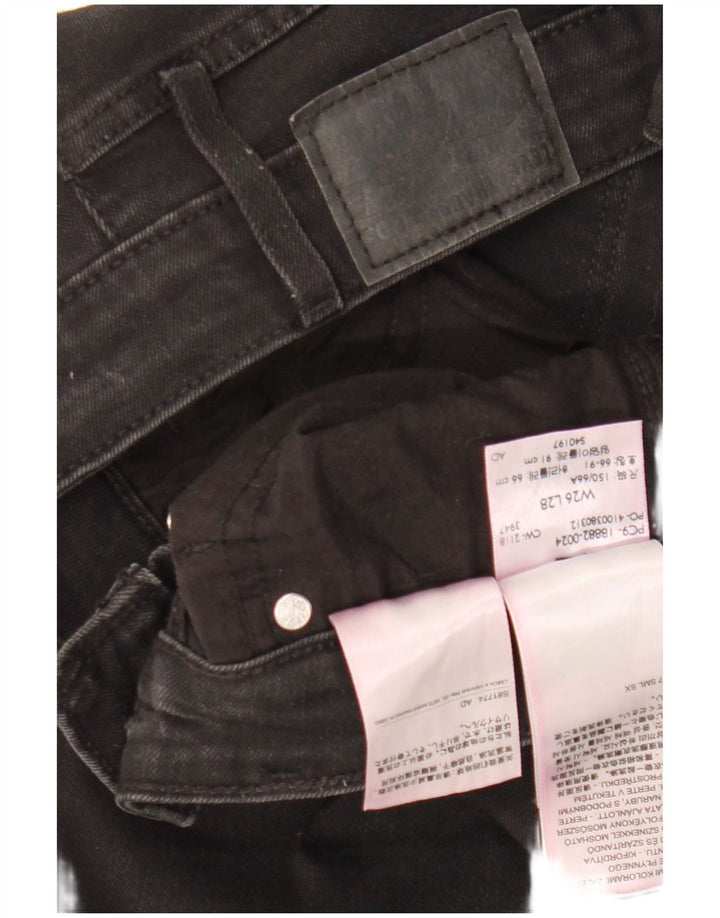 LEVI'S Dame 721 Skinny Jeans med høj talje W26 L27 sort bomuld