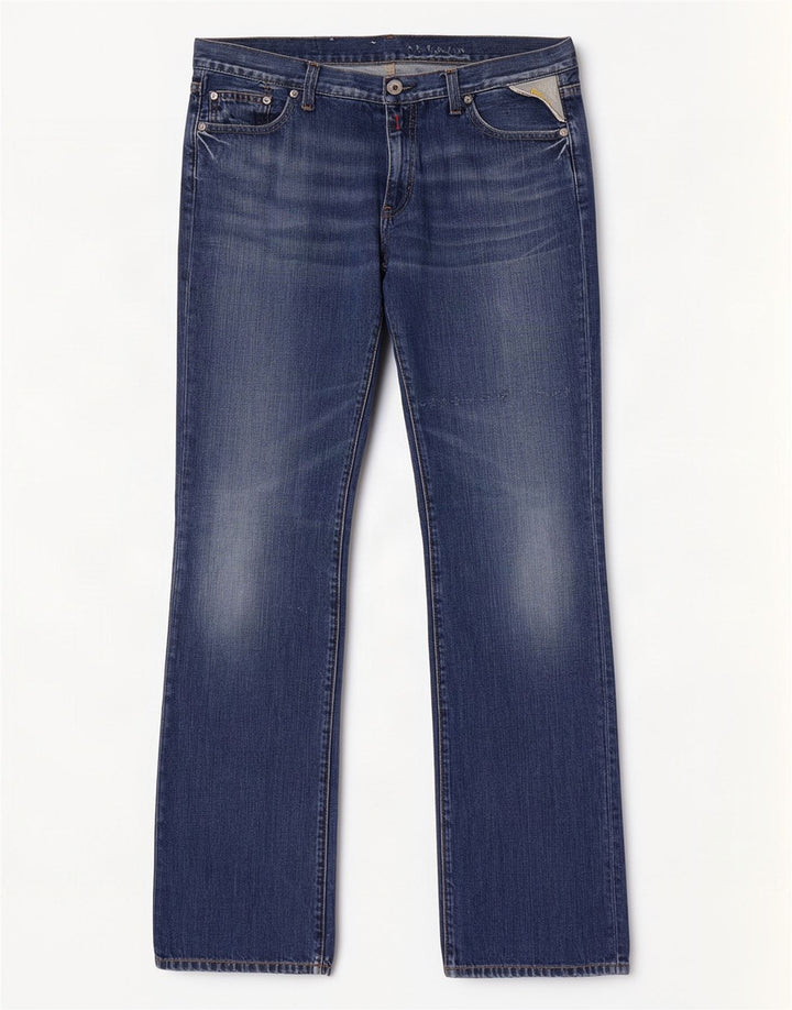 Replay Dame Straight Jeans W32 L34 Blå Bomuld