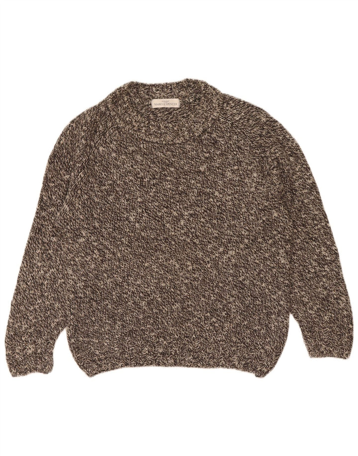 Marks & Spencer Herre sweater med rund hals, lille grå flækket uld