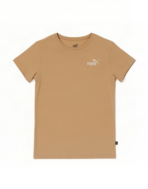Puma Boys T-Shirt Top 10-11 år Lille Beige Bomuld