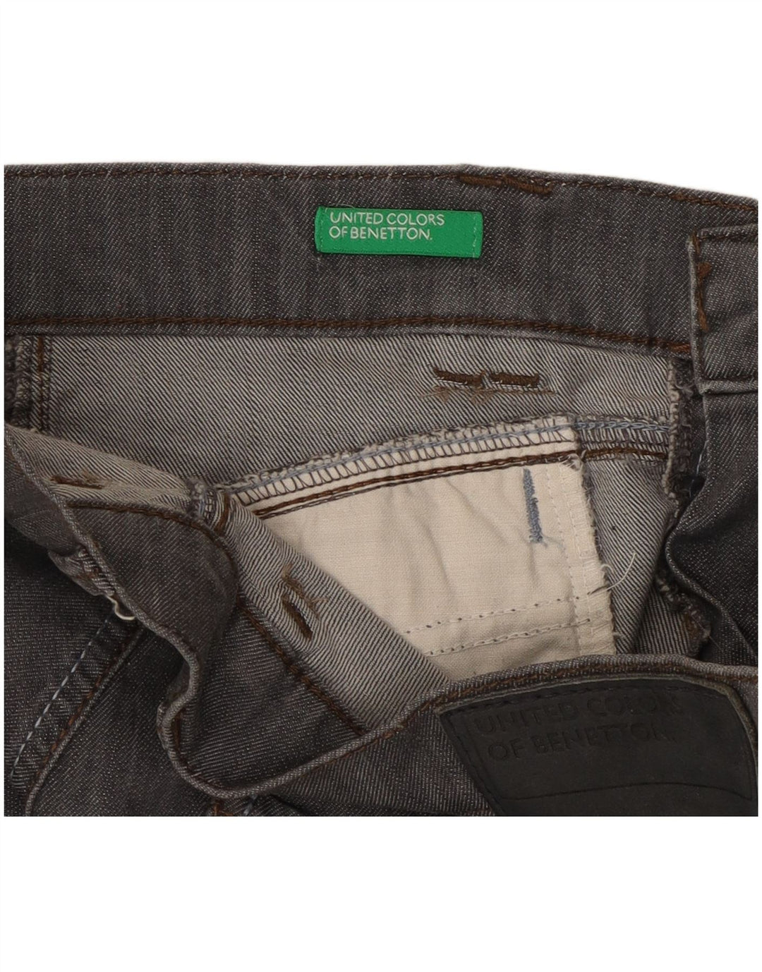 Benetton Dame Capri Jeans W32 L21 Grå