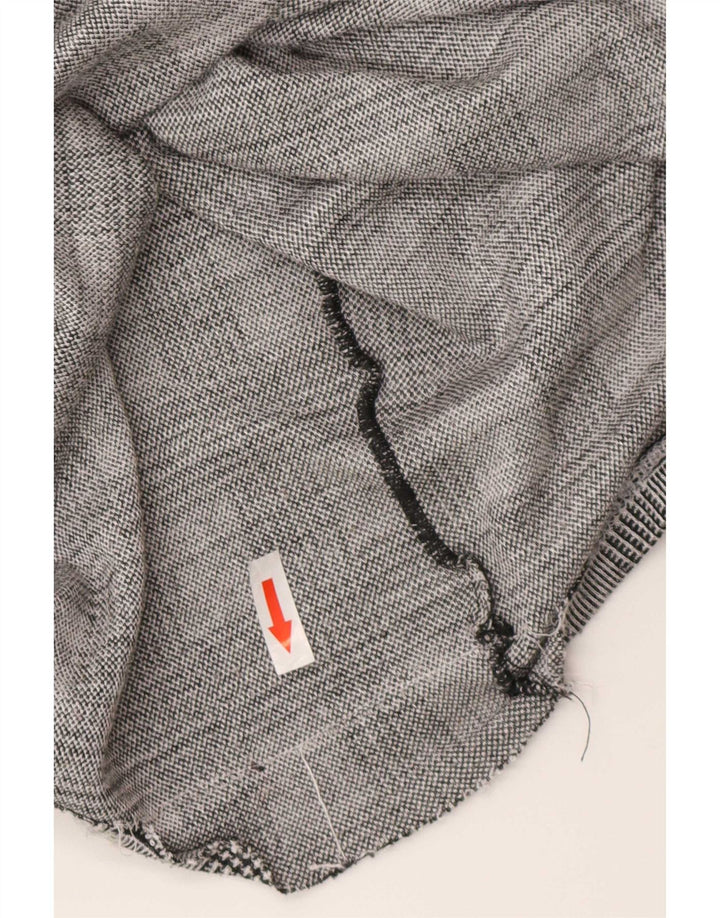 Zara Dame Langærmet Bluse Top UK 12 Medium Grey Check Classic
