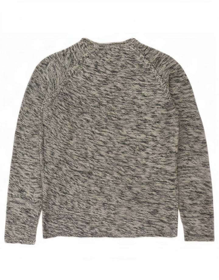 Jack & Jones Herre sweater med rund hals, lille blå flækket bomuld