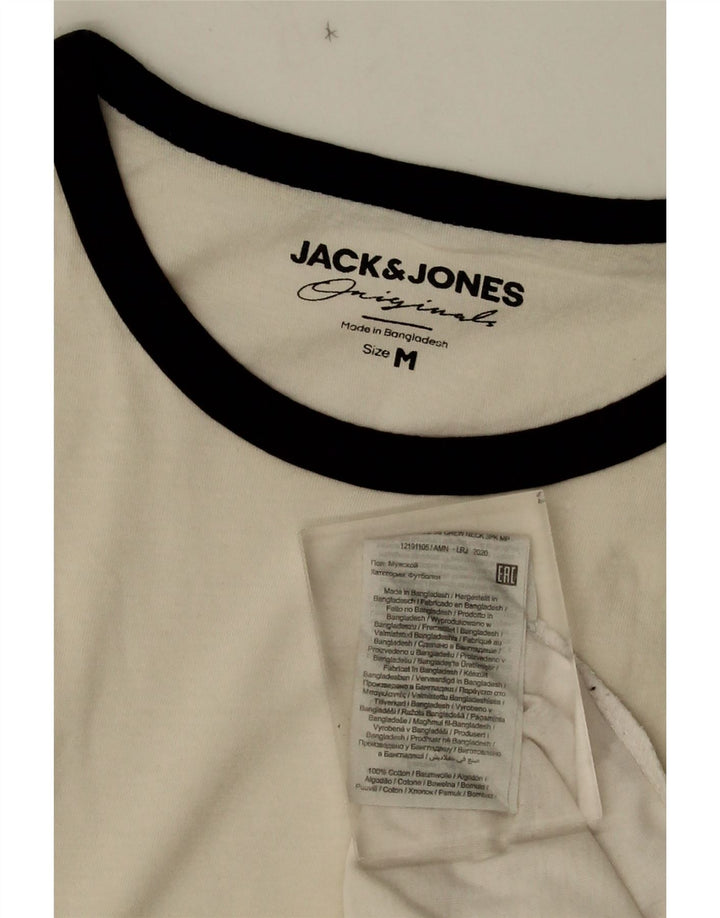 Jack & Jones Herre T-Shirt Top Medium Hvid Bomuld