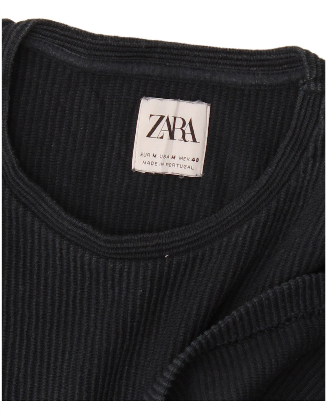 Zara Herre Top Langærmet Medium Marineblå