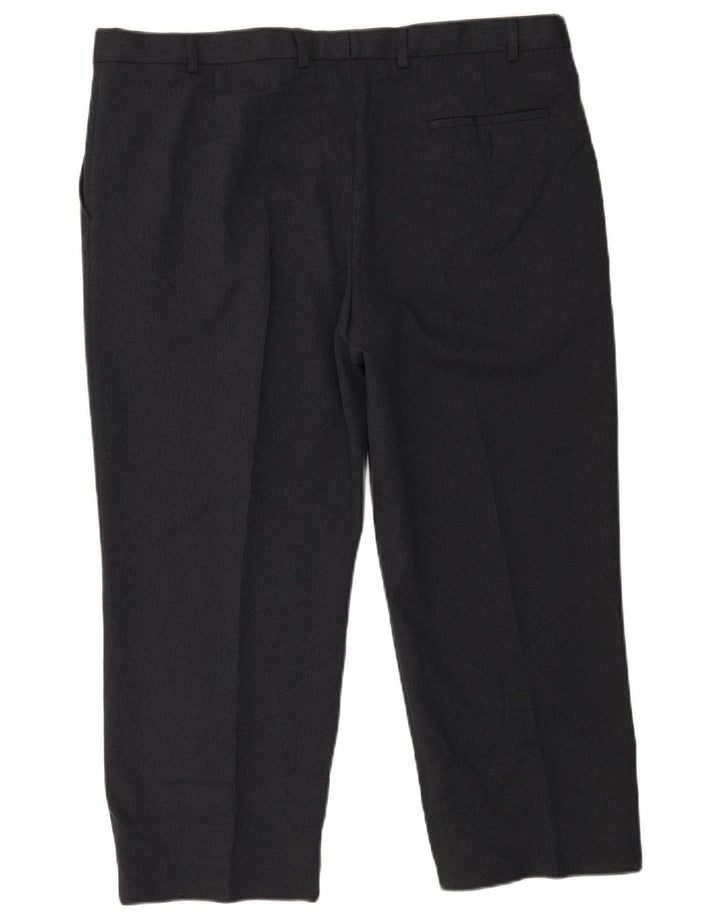 Marks & Spencer Herre lige jakkesætsbukser W42 L29 Marineblå polyester