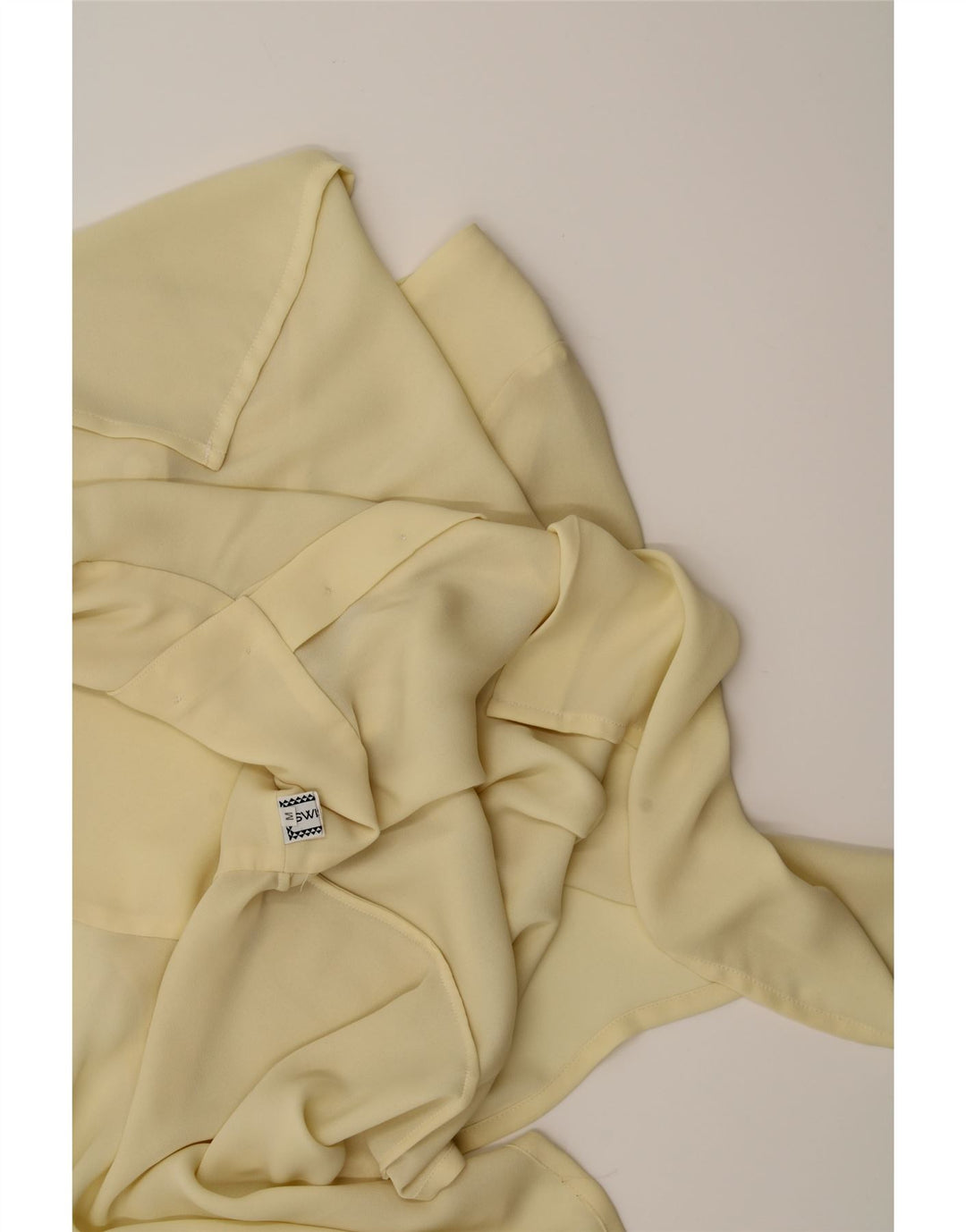 VINTAGE Womens Long Sleeve Shirt Dress UK 12 Medium Yellow Polyester Vintage Vintage and Second-Hand Vintage from Messina Hembry 