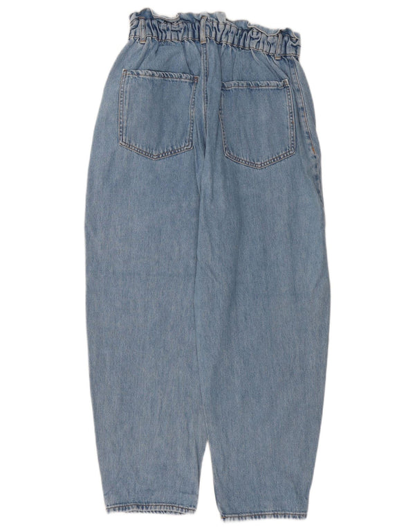Zara Womens High Waist Cropped Jeans EU 42 Large W32 L25 Blue