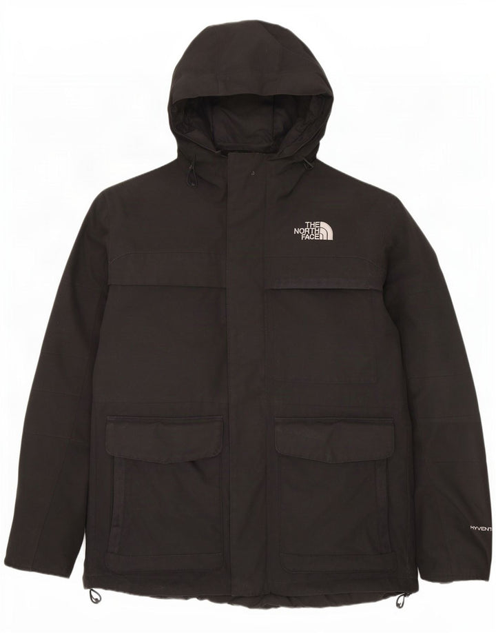 The North Face Herre Hooded Parka Jacket UK 40 Large Black Polyester