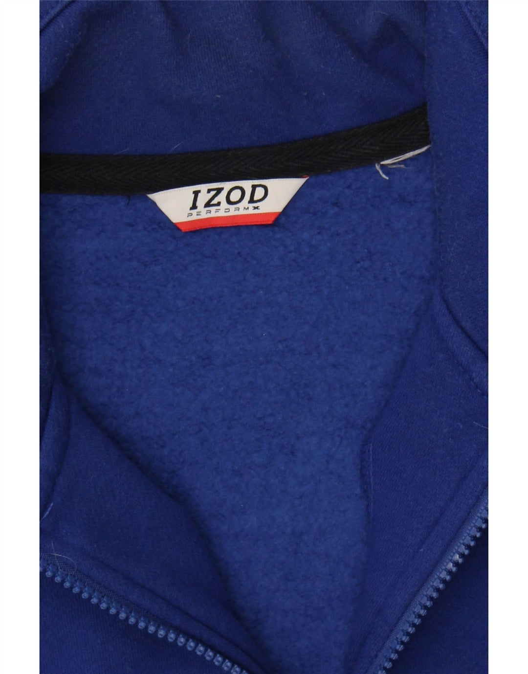 IZOD Mens Zip Neck Sweatshirt Jumper Large Blue Cotton Vintage Izod and Second-Hand Izod from Messina Hembry 
