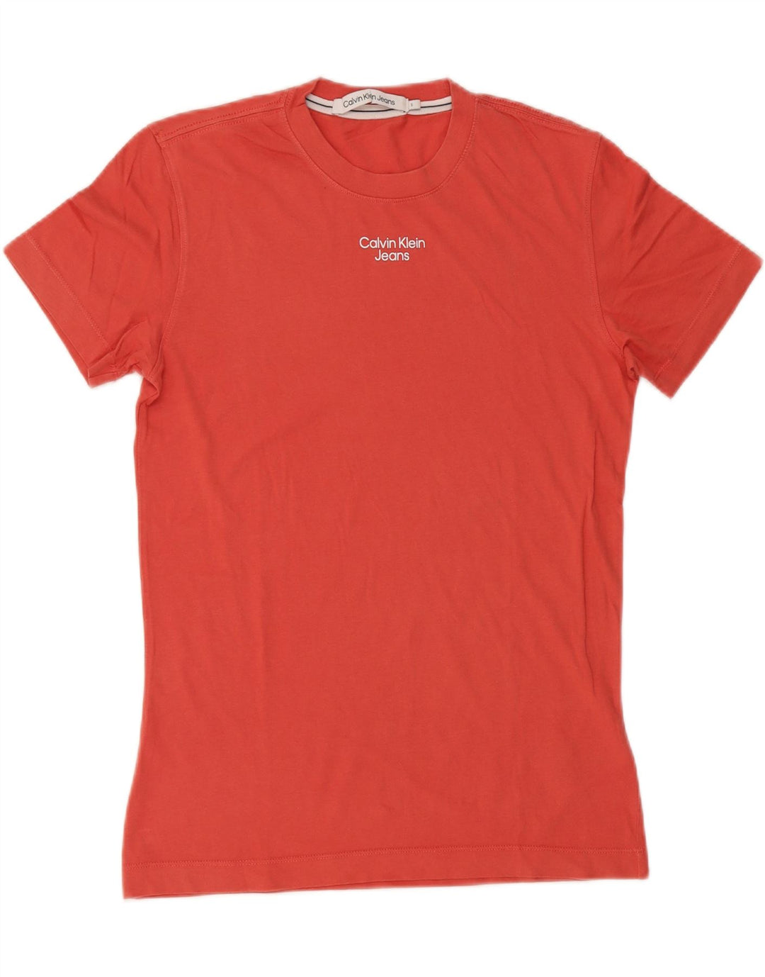Calvin Klein Jeans Herre T-shirt Top Lille rød bomuld