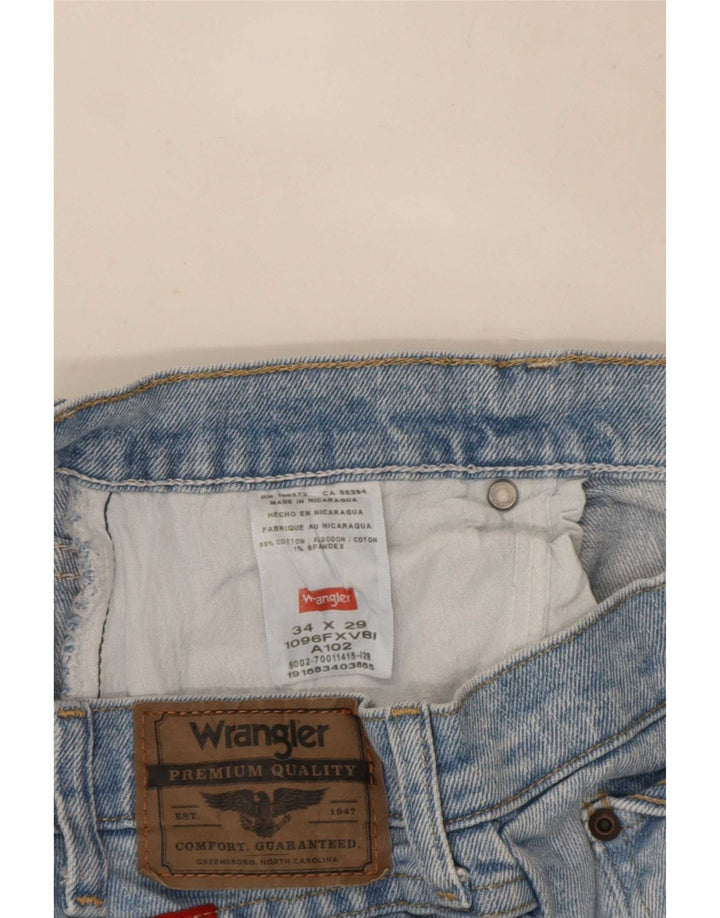 Wrangler herre cropped jeans W34 L23 blå bomuld