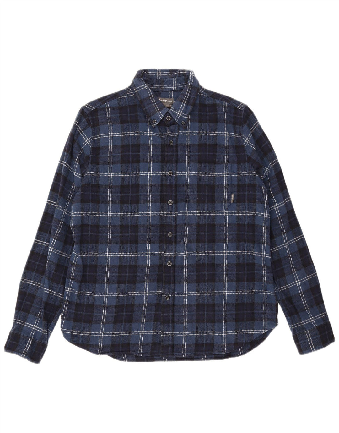 Eddie Bauer Herre flannelskjorte Stor marineblå ternet bomuld