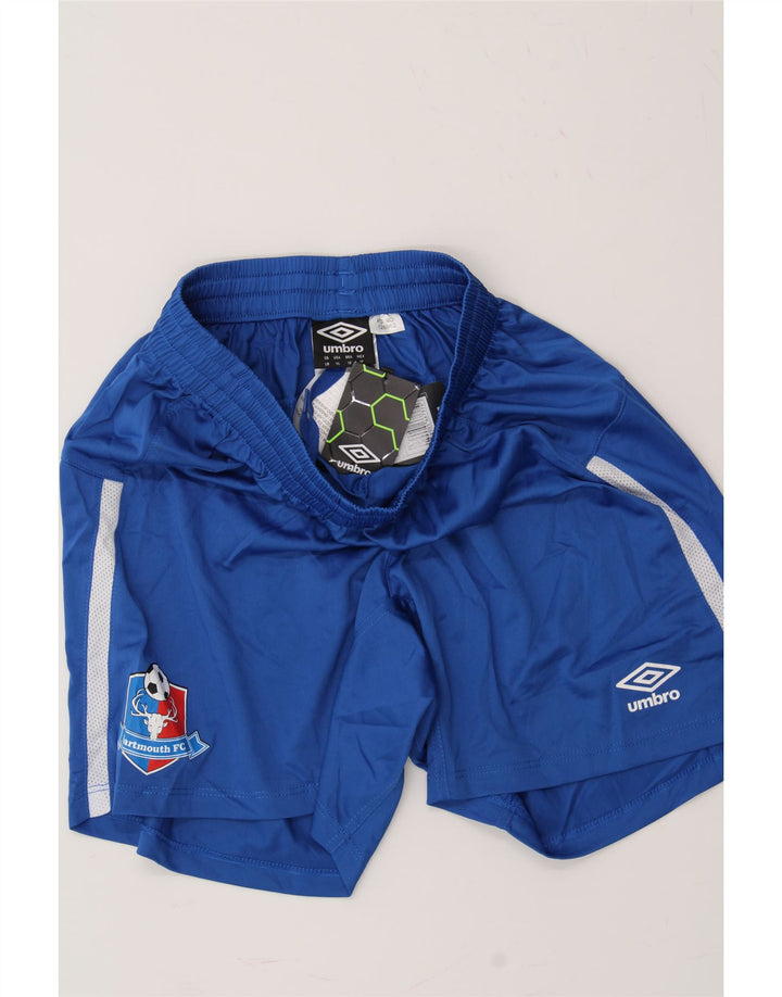 UMBRO Boys Dartmouth Sport Shorts 11-12 Years Large Blue Polyester Vintage Umbro and Second-Hand Umbro from Messina Hembry 