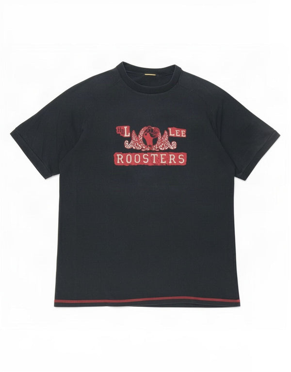 Lee Herre Grafisk T-Shirt Top Stor Sort Bomuld