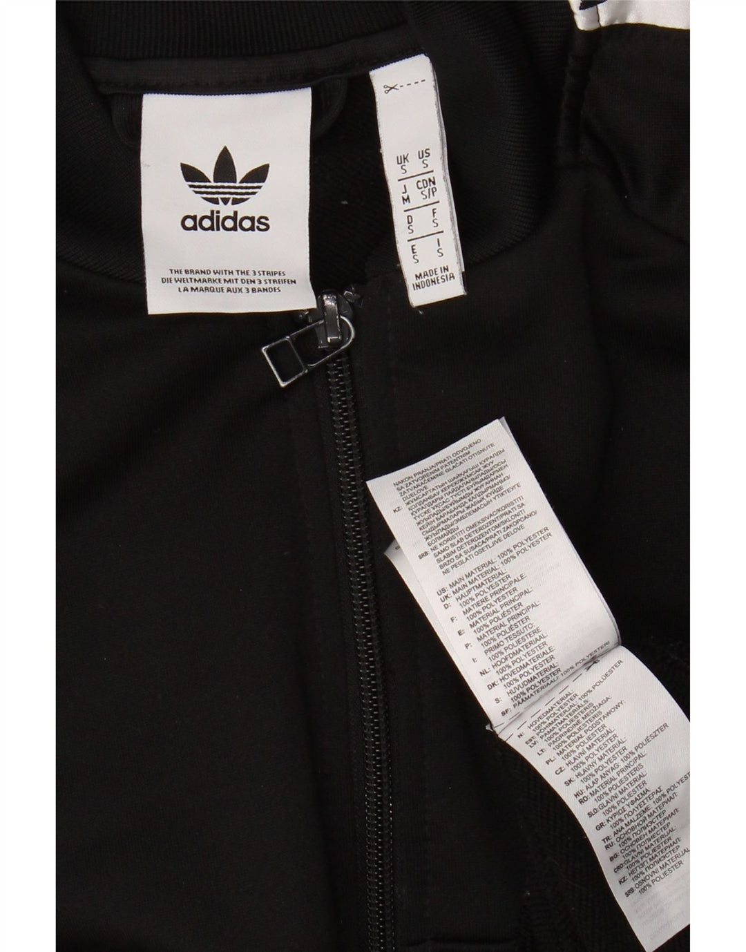ADIDAS Mens Tracksuit Top Jacket Small Black Polyester Vintage Adidas and Second-Hand Adidas from Messina Hembry 