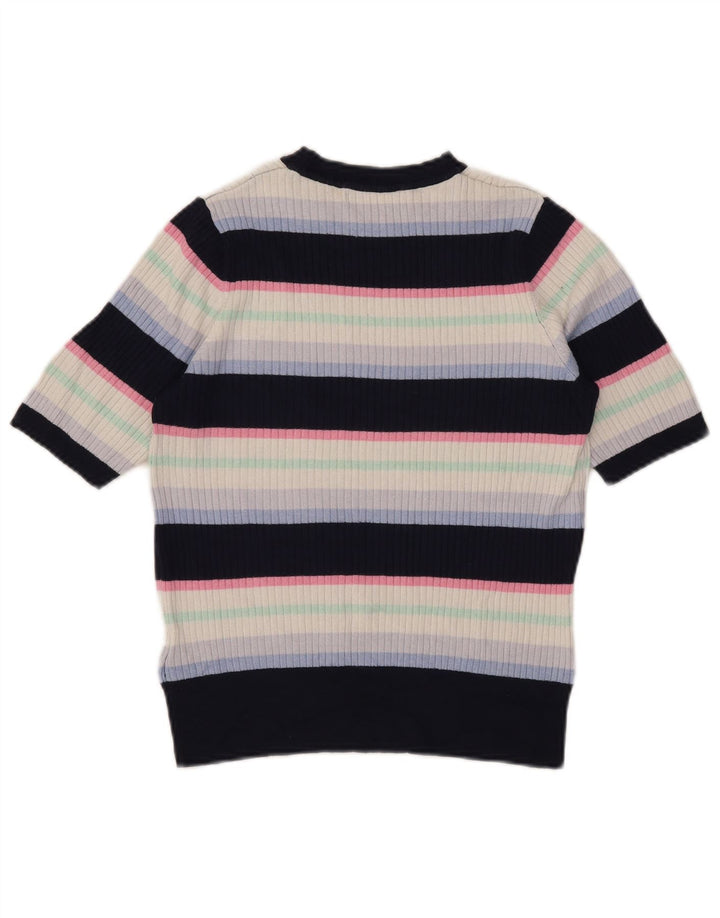 Marks & Spencer Dame Boat Neck Jumper Sweater UK 14 Medium Navy Blue
