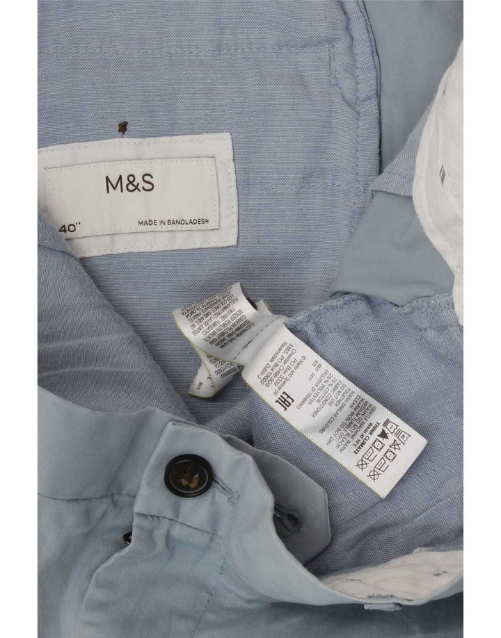 Marks & Spencer Herre Chino Shorts W40 XL Blå Bomuld
