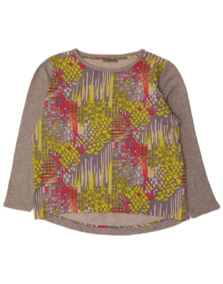 Cos Dame Sweatshirt Jumper UK 14 Medium Grey Geometrisk Bomuld