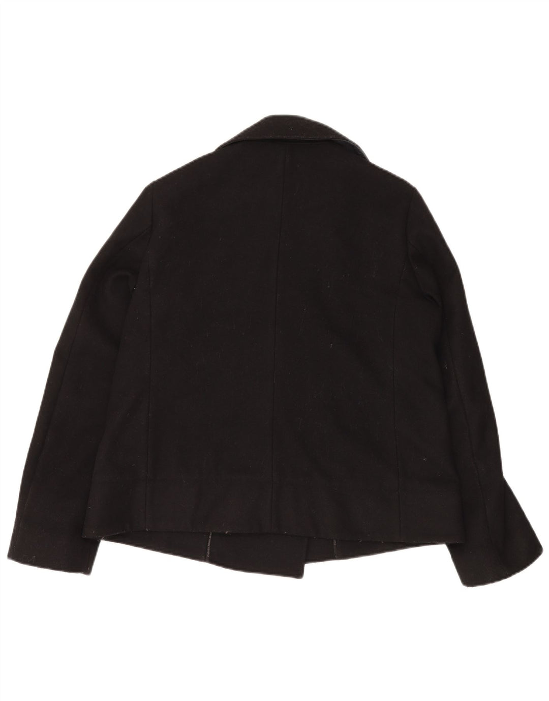 CALVIN KLEIN JEANS Dame Ærtefrakke UK 14 Medium Sort Uld