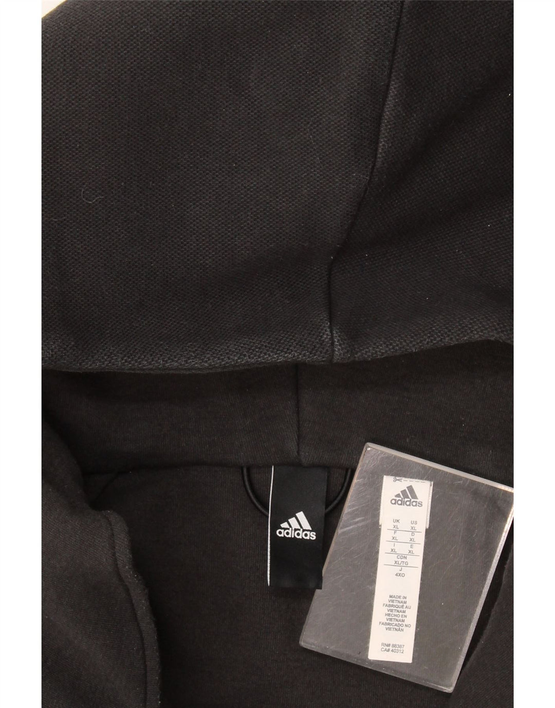 Adidas Hættetrøje med lynlås til mænd XL Sort polyester