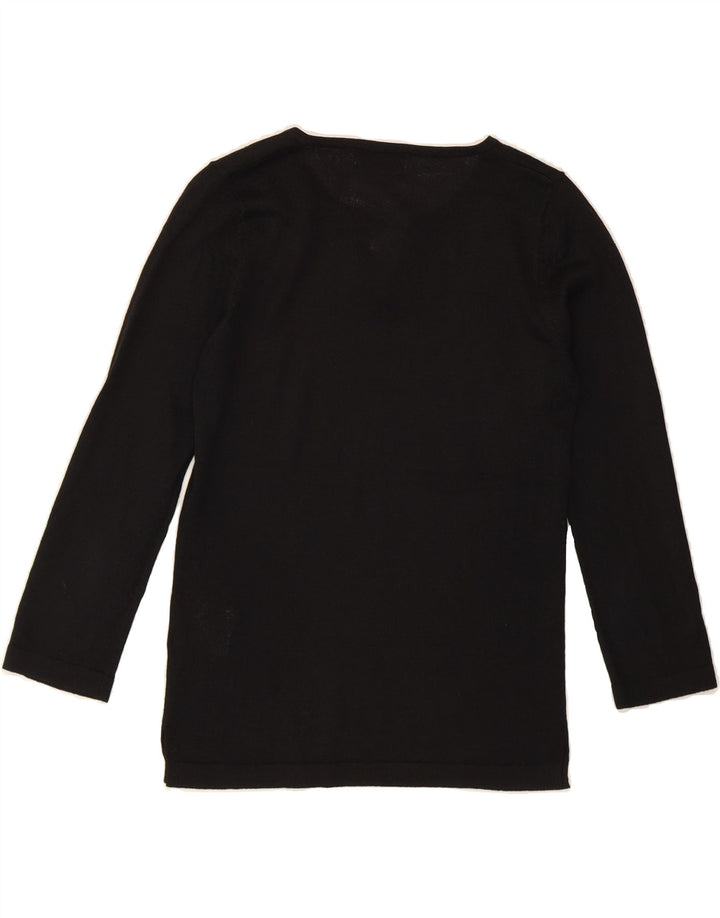 TOPSHOP Womens Top 3/4 Sleeve UK 8 Small Black Vintage Topshop and Second-Hand Topshop from Messina Hembry 