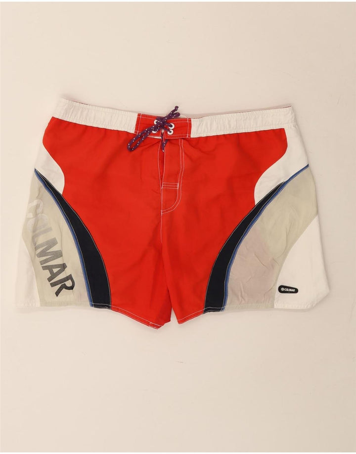 Colmar Herre grafiske svømmeshorts IT 54 XL Rød Colourblock Polyester